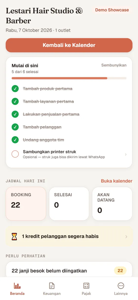 Beranda owner di HP