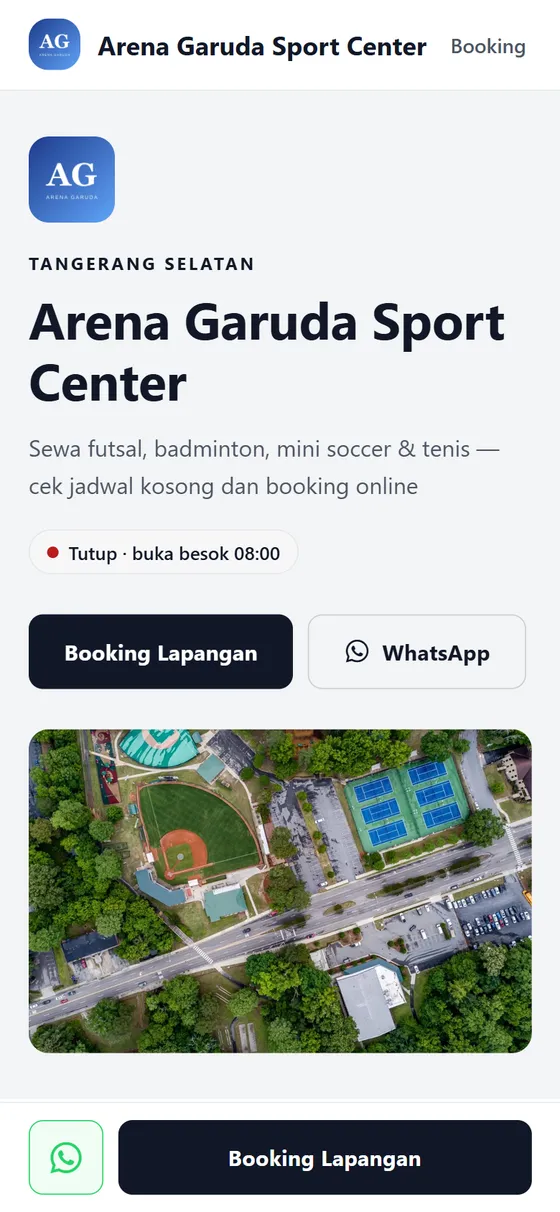 Halaman depan — Arena Garuda Sport Center